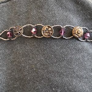 Handmade bracelet with vintage buttons